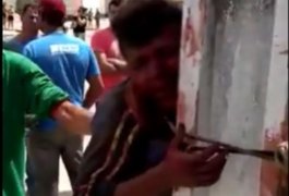 Suspeito de assalto é amarrado e espancado por populares em União dos Palmares