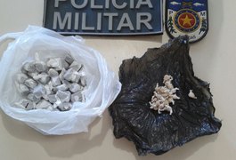 Menor é apreendido com 42 papelotes de maconha e 23 de crack em Teotônio