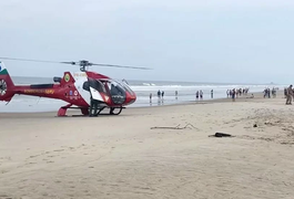 Seis pessoas são resgatadas e uma criança é procurada pelos bombeiros em praia