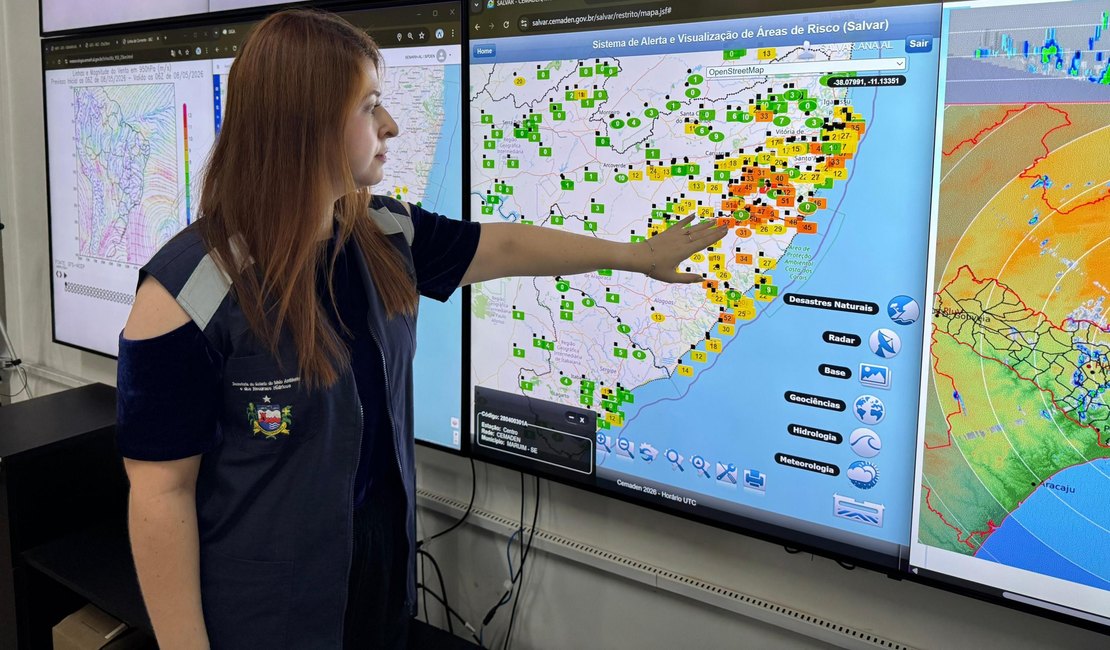 Alagoas terá fim de semana de tempo instável, prevê Semarh