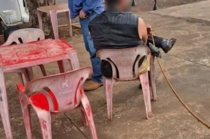Cliente é amarrado à cadeira após comer pastéis e se recusar a pagar