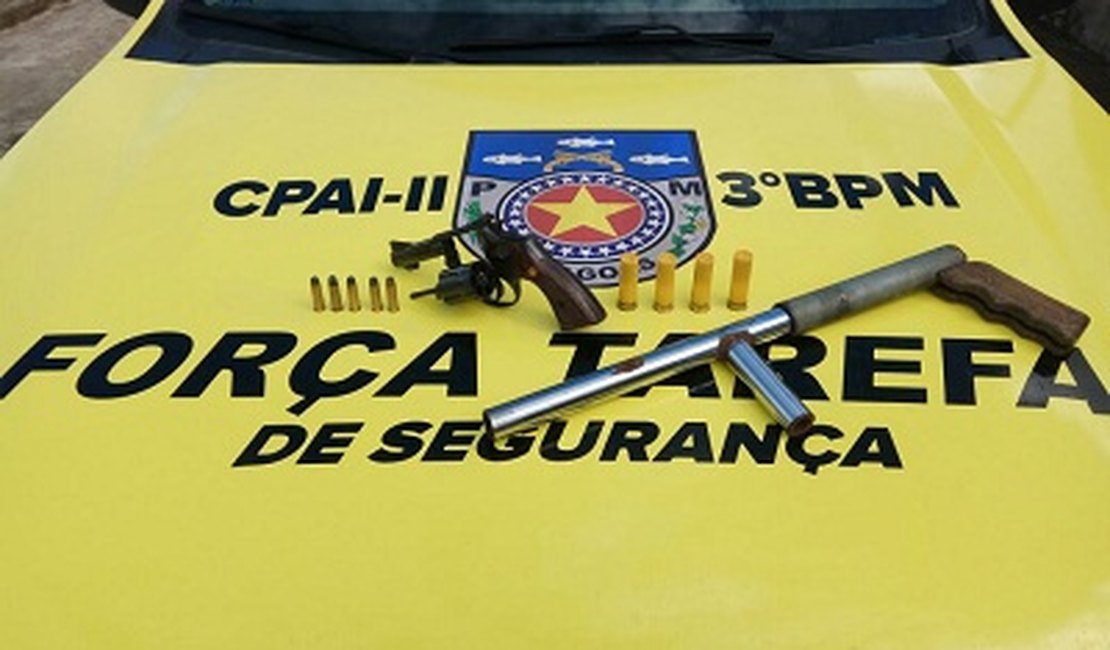 Força Tarefa prende suspeito e apreende duas armas em Arapiraca