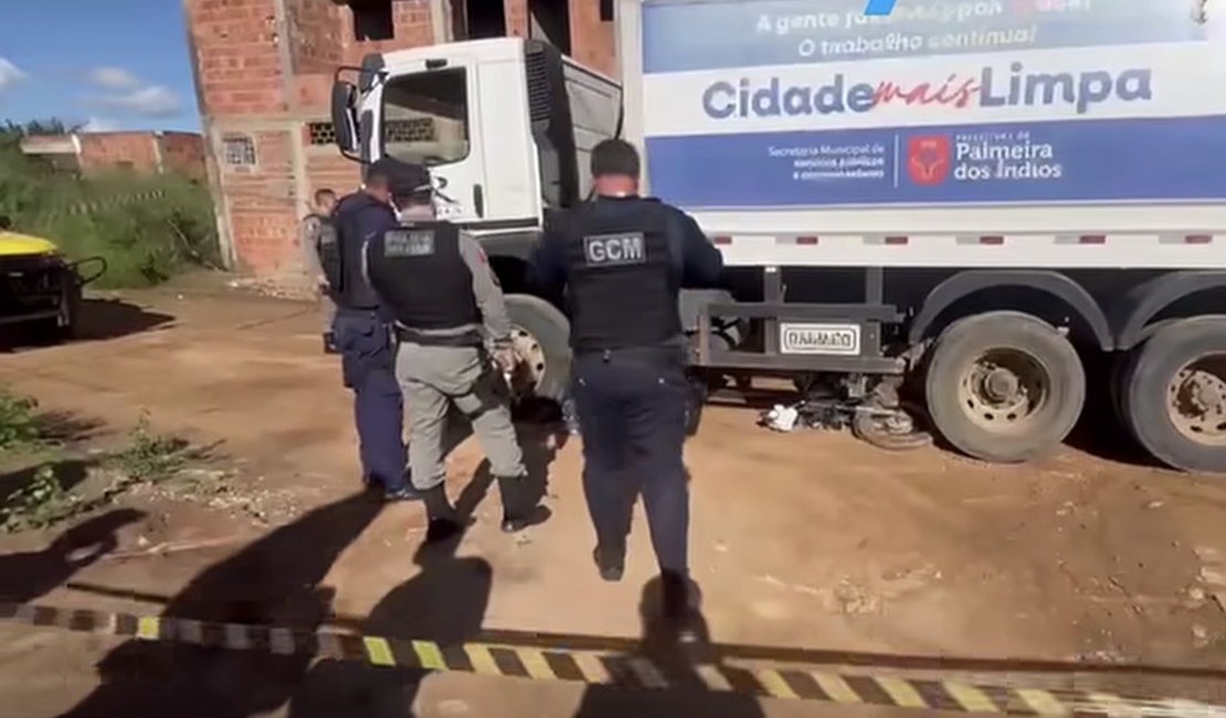 Idoso morre após colisão entre motocicleta e caminhão de coleta de lixo no Agreste alagoano