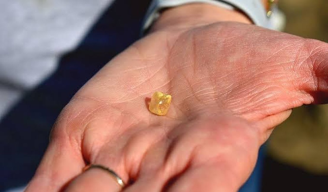 Aposentada encontra por acaso diamante de 4 quilates em parque