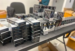 PF recebe 2 Mil produtos apreendidos em operação contra cigarros eletrônicos e vapes, em Maceió