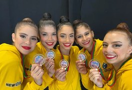 Ginástica rítmica do Brasil conquista ouro inédito na Copa do Mundo; assista