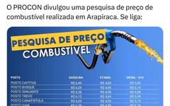 Pesquisa de preço dos combustíveis em Arapiraca