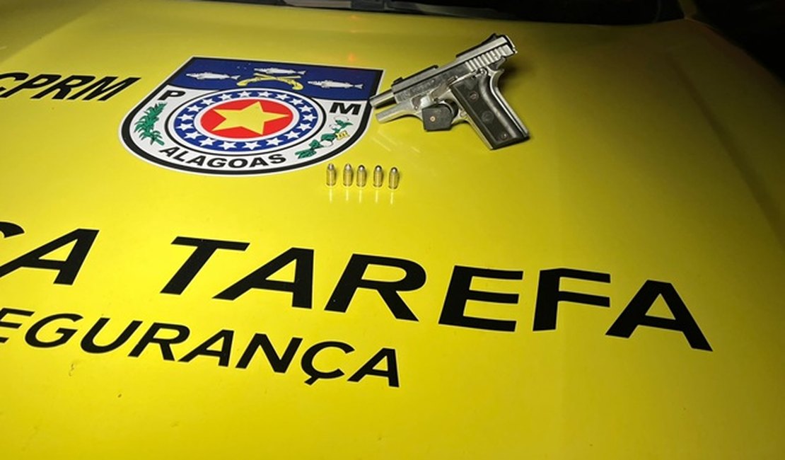 Homem com mandado em aberto é capturado com pistola em Maceió