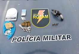 Rotam apreende drogas, arma e prende suspeito durante operação em Rio Largo