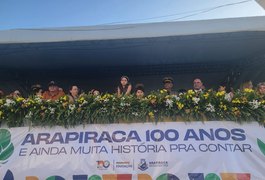 Desfile cívico reúne líderes políticos e população para celebrar o centenário de Arapiraca; assista