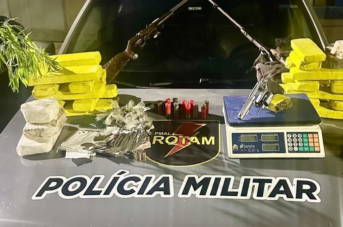 PM apreende drogas, armas e prende homens apontados como autores de atentado em Coruripe