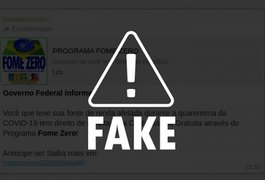 É Fake: mensagem pede cadastro para receber cestas básicas do Governo Federal