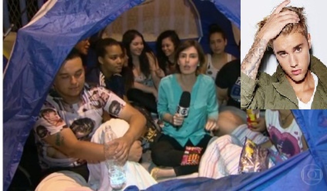 Fãs de Justin Bieber acampam para compra de ingresso de show que só acontece em março