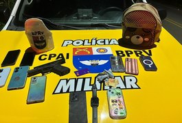 Polícia Militar detém trio suspeito de roubos em Paripueira