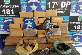 Ação policial apreende cerca de 40 kg de maconha e uniformes da PM/AL