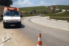 Motociclista fica ferido após acidente em rodovia alagoana