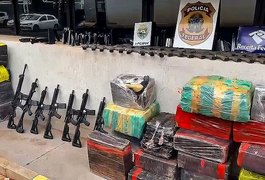PF apreende grande quantidade de maconha e armas no Paraná