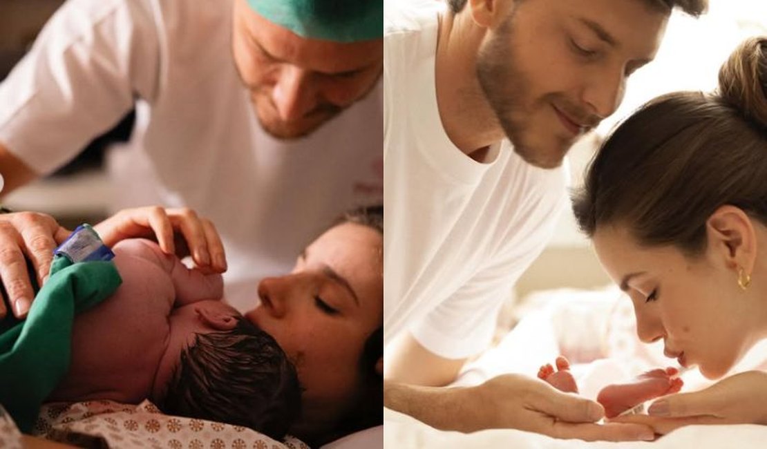 Nasce Clara, primeira filha da atriz Camila Queiroz com o ator Klebber Toledo