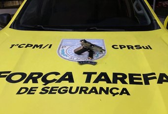 Homem com condenação por homicídio é preso com pistola após bater em viatura da PM em São Miguel dos Campos