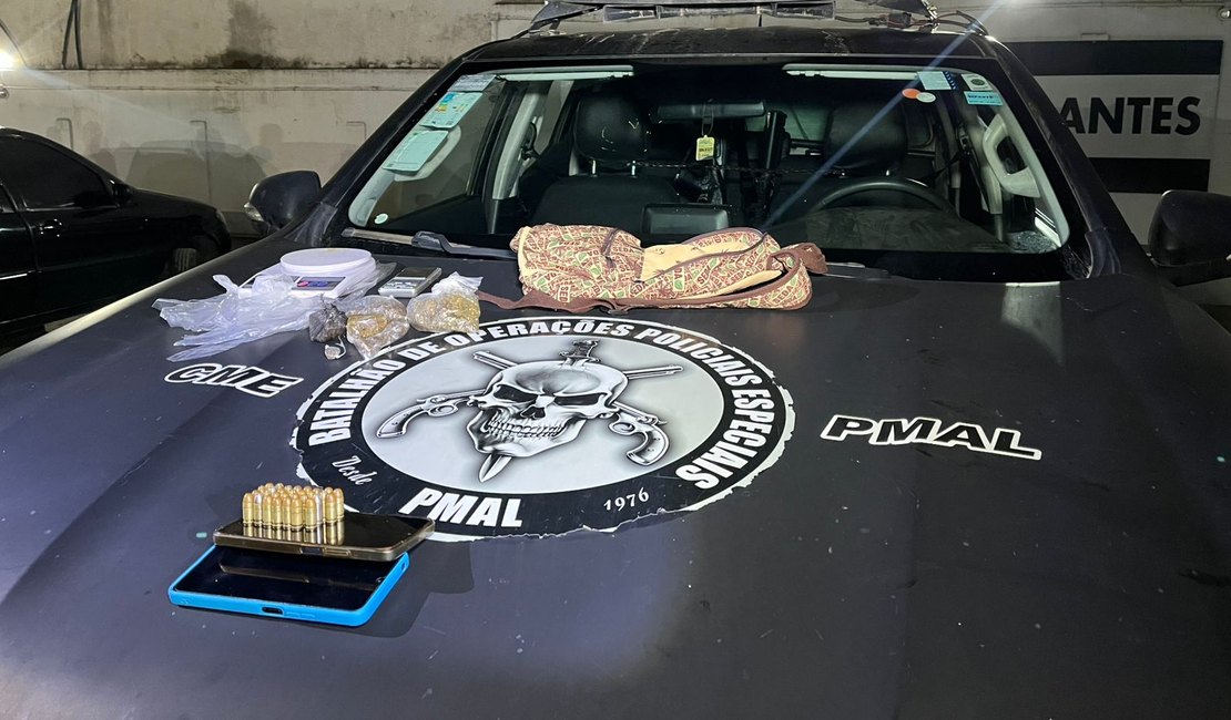 BOPE prende mulher por tráfico de drogas e apreende munições no Benedito Bentes