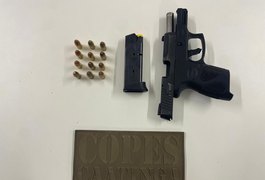 Polícia Militar apreende pistola, durante abordagem em Olho D’Água das Flores