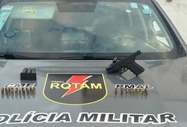 Arma de fogo escondida em guarda-roupa é apreendida dentro de condomínio em Maceió