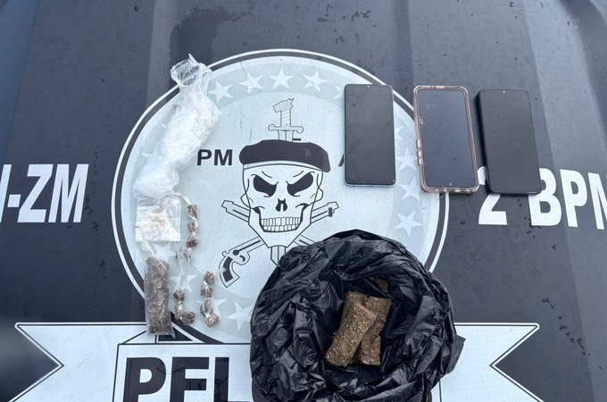 PELOPES do 2º BPM apreende drogas e detém três suspeitos de tráfico em União dos Palmares