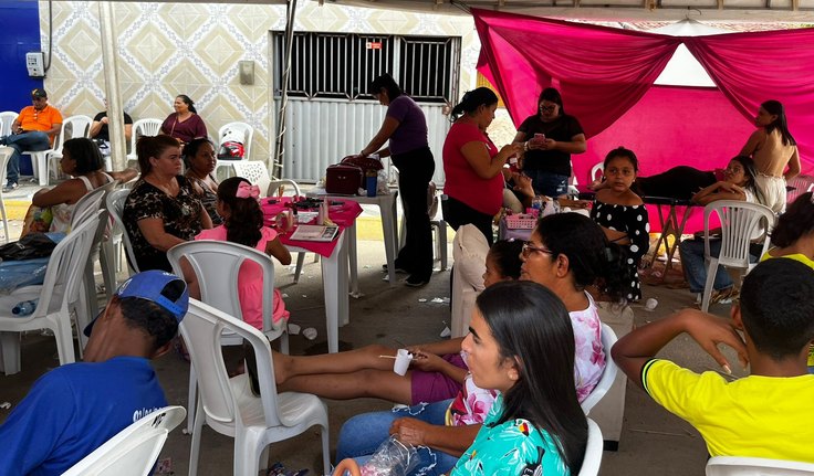 Parceria entre Instituto Tia Diva e a Caravana Orgulho de ser Limoeirense leva serviços de saúde para o Pé Leve