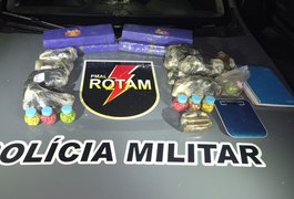 Rotam apreende mais de 7 kg de drogas no bairro Cruz das Almas, em Maceió