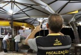 Fiscalização encontra irregularidades em 8 barracas da orla de Maceió