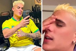 Ex da mãe de Neymar, Tiago Ramos reclama de valor para platinar cabelo: ‘Não acredito’