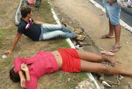 Casal em moto com queixa de roubo sofre acidente em Rio Largo