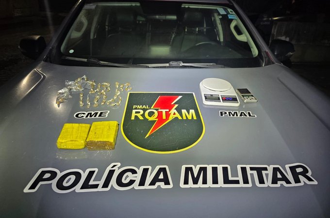 Rotam prende foragido da Justiça com drogas após abordagem na zona rural de Coruripe