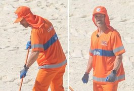 Ex-jogador Diego Ribas passa dia trabalhando como gari no Rio de Janeiro