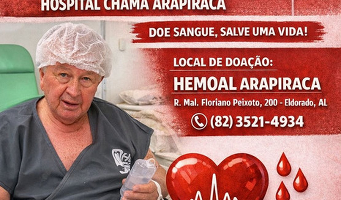 Paciente de cirurgia cardíaca internado no Hospital Chama precisa de doações de sangue