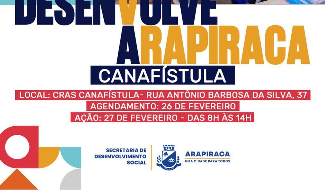 Programa Desenvolve Arapiraca acontece bairro Planalto nesta quinta (26) e sexta (27)