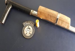 Pelopes prende foragido da Justiça com arma de fogo artesanal em Joaquim Gomes