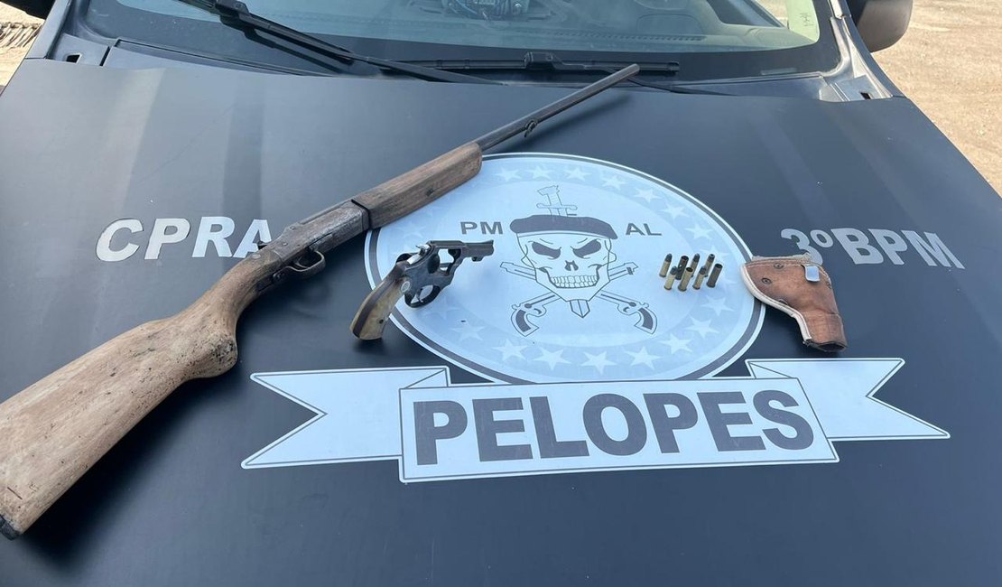 Pelopes e Cisp de Lagoa da Canoa apreendem armas de fogo durante operação em Campo Grande