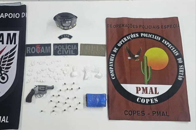 PM-AL apreende armas e drogas durante operações integradas no Sertão