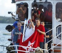 Ao chegar a Alagoas, Lula diz que reformas 'destroem conquistas do trabalhador'