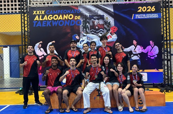 Keumgang BBF Arapiraca conquista 16 medalhas e fica entre as melhores equipes no Campeonato Alagoano de Taekwondo