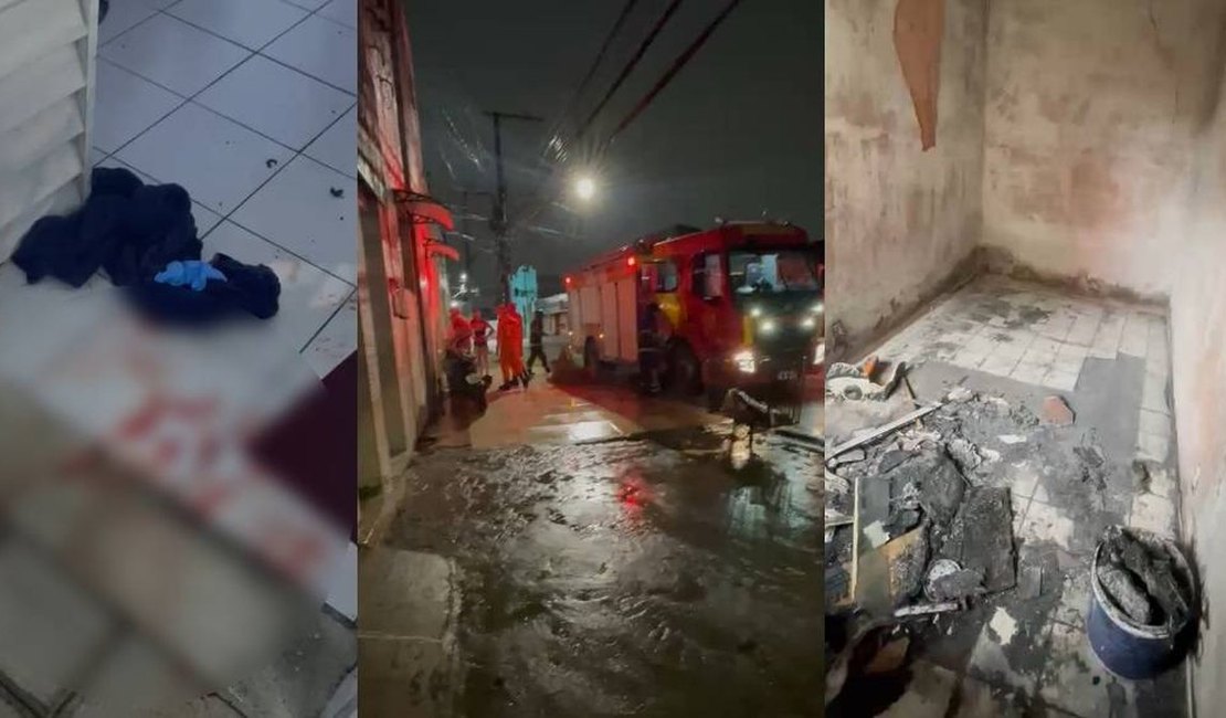 Estado de saúde de mulher ferida em incêndio em Maceió é considerado estável, informa HGE