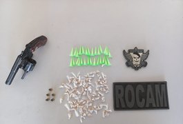PM apreende cocaína e crack com homem armado no bairro Boa Vista