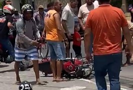 Idoso fica ferido após ser atingido por motocicleta no bairro Baixa Grande, em Arapiraca