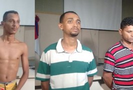 Polícia Civil apresenta trio suspeito de assassinar vigilante da Adefal
