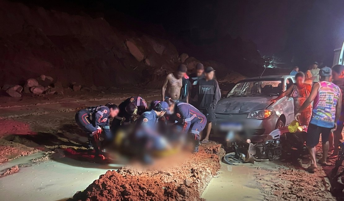 Dois homens em motocicleta se envolvem em colisão e ficam feridos em Joaquim Gomes
