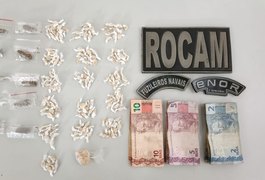 Homem de 25 anos é preso com 155 pedras de crack e 10 bombinhas de maconha, em Arapiraca