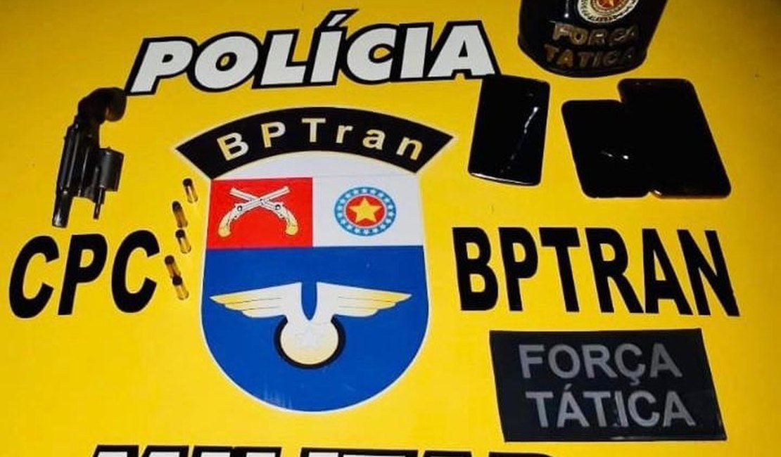 Homem é preso após agredir a ex-mulher e atirar em via pública em Maceió