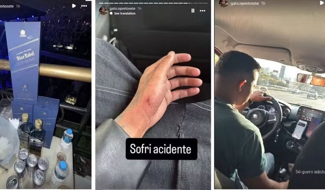 Influenciador Gato Preto é preso pela PM após bater Porsche e fugir do local do acidente