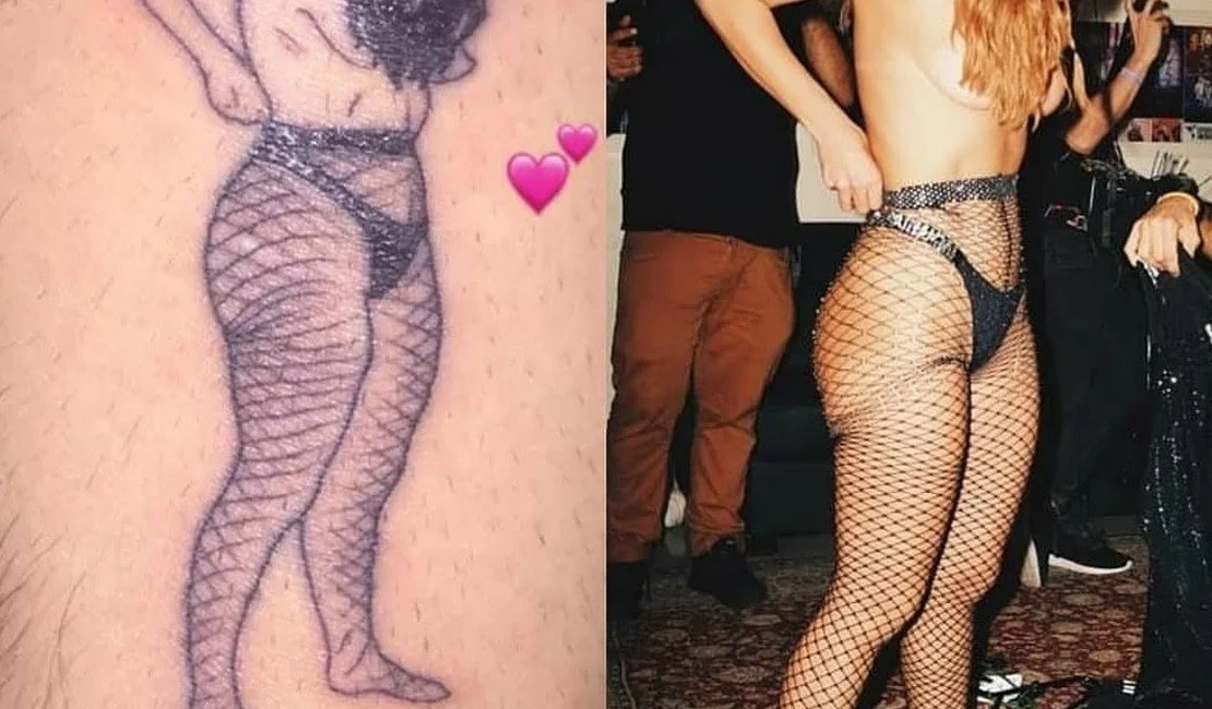 Fã tatua foto de Anitta seminua e diz que seu objetivo é chegar na artista